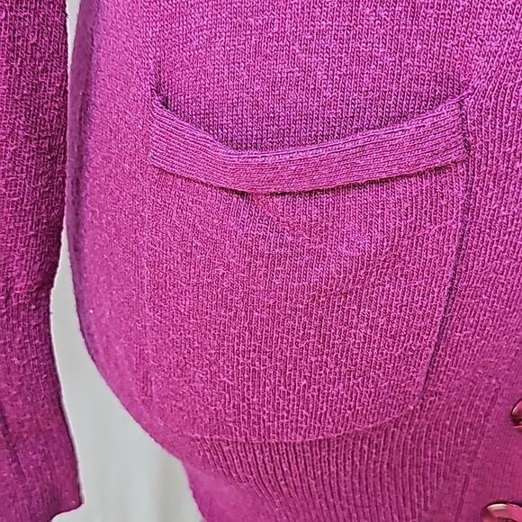 Womens Sz M Purple Angora Blend Lightweight Lagenlook Artsy Cardigan Sweater - Picture 5 of 12